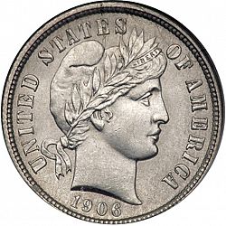 dime 1906 Large Obverse coin