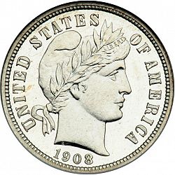 dime 1908 Large Obverse coin