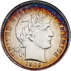 dime 1909 Large Obverse coin