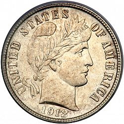 dime 1912 Large Obverse coin