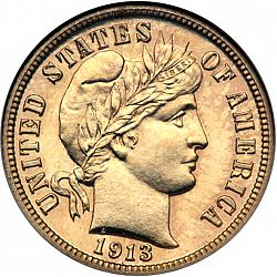 dime 1913 Large Obverse coin