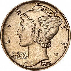 dime 1926 Large Obverse coin