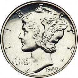 dime 1940 Large Obverse coin