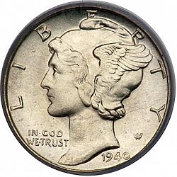 dime 1940 Large Obverse coin