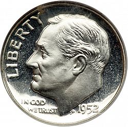 dime 1952 Large Obverse coin