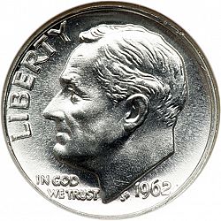 dime 1962 Large Obverse coin