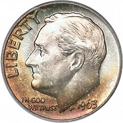 dime 1963 Large Obverse coin