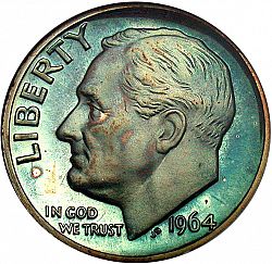 dime 1964 Large Obverse coin