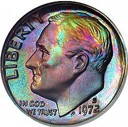 dime 1972 Large Obverse coin