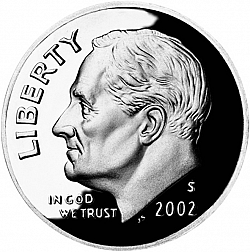 dime 2002 Large Obverse coin