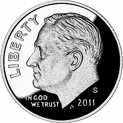 dime 2011 Large Obverse coin