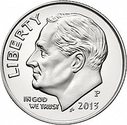 dime 2013 Large Obverse coin