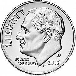 dime 2017 Large Obverse coin