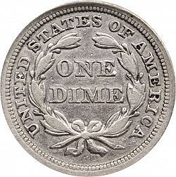 dime 1844 Large Reverse coin