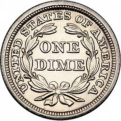 dime 1845 Large Reverse coin