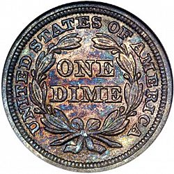 dime 1850 Large Reverse coin