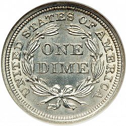dime 1853 Large Reverse coin