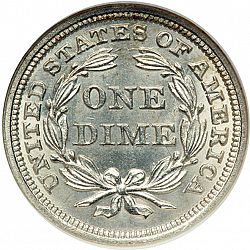 dime 1853 Large Reverse coin