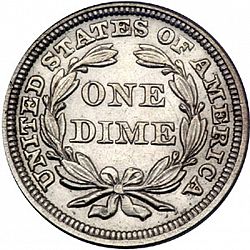 dime 1854 Large Reverse coin
