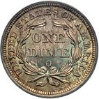 dime 1859 Large Reverse coin