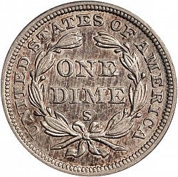 dime 1860 Large Reverse coin