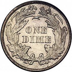 dime 1862 Large Reverse coin