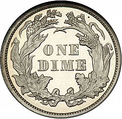 dime 1863 Large Reverse coin