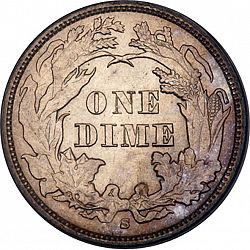 dime 1867 Large Reverse coin