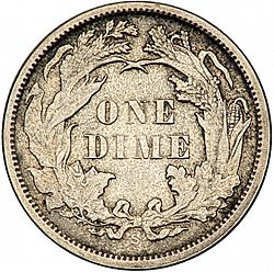 dime 1869 Large Reverse coin