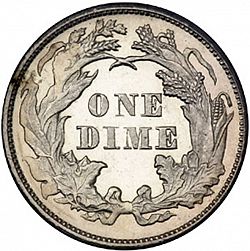 dime 1872 Large Reverse coin