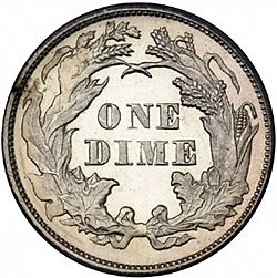 dime 1872 Large Reverse coin