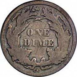 dime 1873 Large Reverse coin