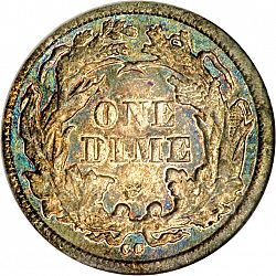 dime 1874 Large Reverse coin