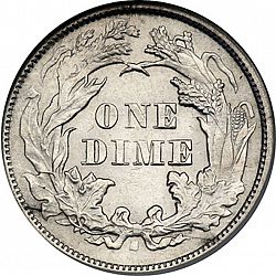 dime 1874 Large Reverse coin