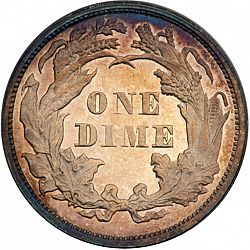 dime 1876 Large Reverse coin