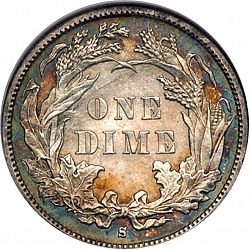 dime 1884 Large Reverse coin