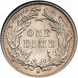 dime 1885 Large Reverse coin