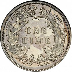 dime 1886 Large Reverse coin