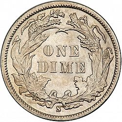 dime 1886 Large Reverse coin