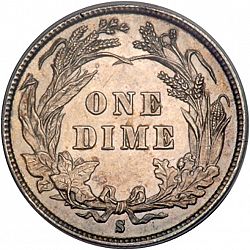 dime 1896 Large Reverse coin