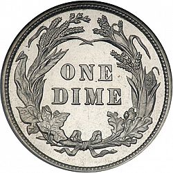 dime 1897 Large Reverse coin