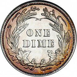 dime 1909 Large Reverse coin