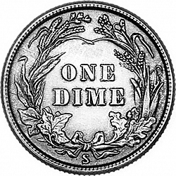 dime 1914 Large Reverse coin