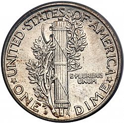 dime 1921 Large Reverse coin