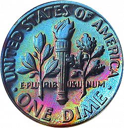 dime 1972 Large Reverse coin
