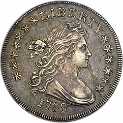 1 dollar 1798 Large Obverse coin