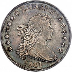 1 dollar 1801 Large Obverse coin