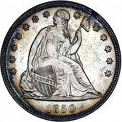 1 dollar 1850 Large Obverse coin