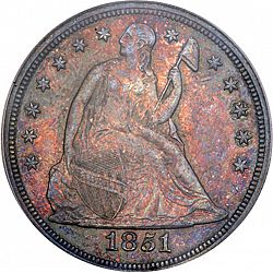1 dollar 1851 Large Obverse coin