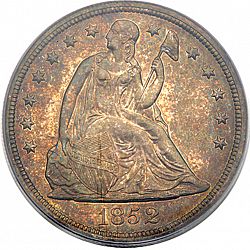 1 dollar 1852 Large Obverse coin